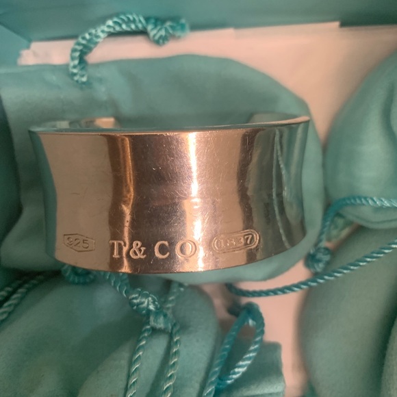 Tiffany & Co. New York Notes Love Cuff Bracelet in Sterling  Tiffany cuff sterling silver